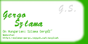 gergo szlama business card